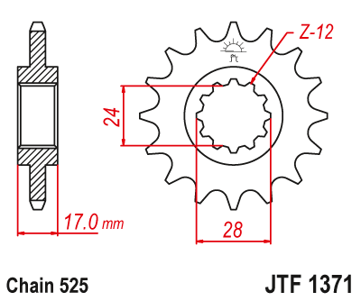JT SPROCKETS gear wheel JTF1371.15 (207315jt)